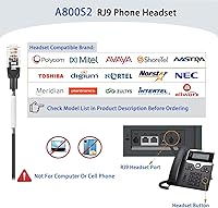 Vista 3 de Arama Auriculares de teléfono con cable mono con micrófono con cancelación de ruido compatibles con ShoreTel Plantronics Polycom Zultys Toshiba NEC