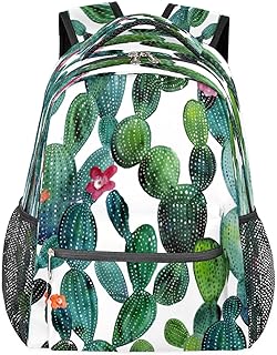 Mochilas de viagem para laptop para mulheres homens cacto aquarela moda mochilas escolares mochilas para livros, mochilas casuais para meninos e meninas, trabalho, caminhadas, acampamento, Multicor, Medium