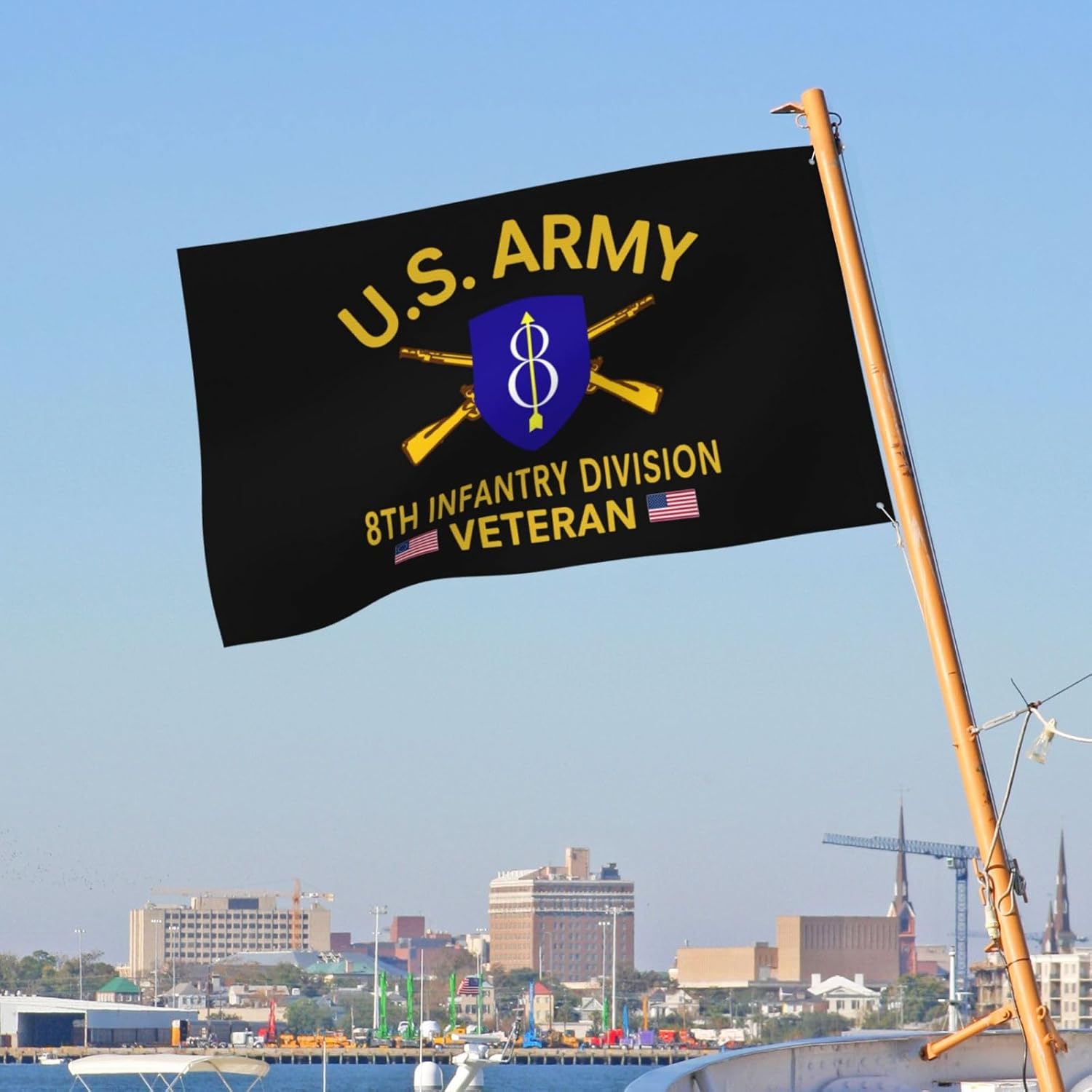 8th Infantry Division 8th Id Veteran Double Sided 3x5 Feet Flag Vivid Color Outdoor Decoration Lawn Yard Decorative Sign