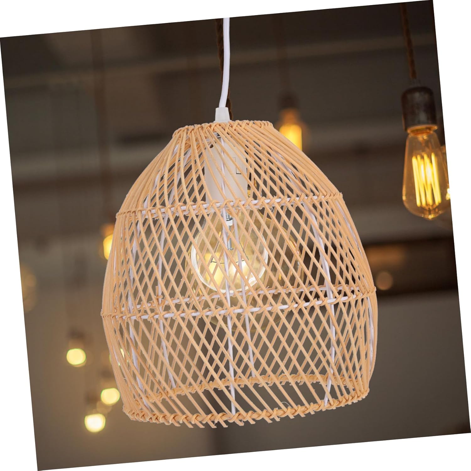 TEHAUX Lamp Shades Decorative Lantern Lampshade Open Bottom Easy Bulb Replacement
