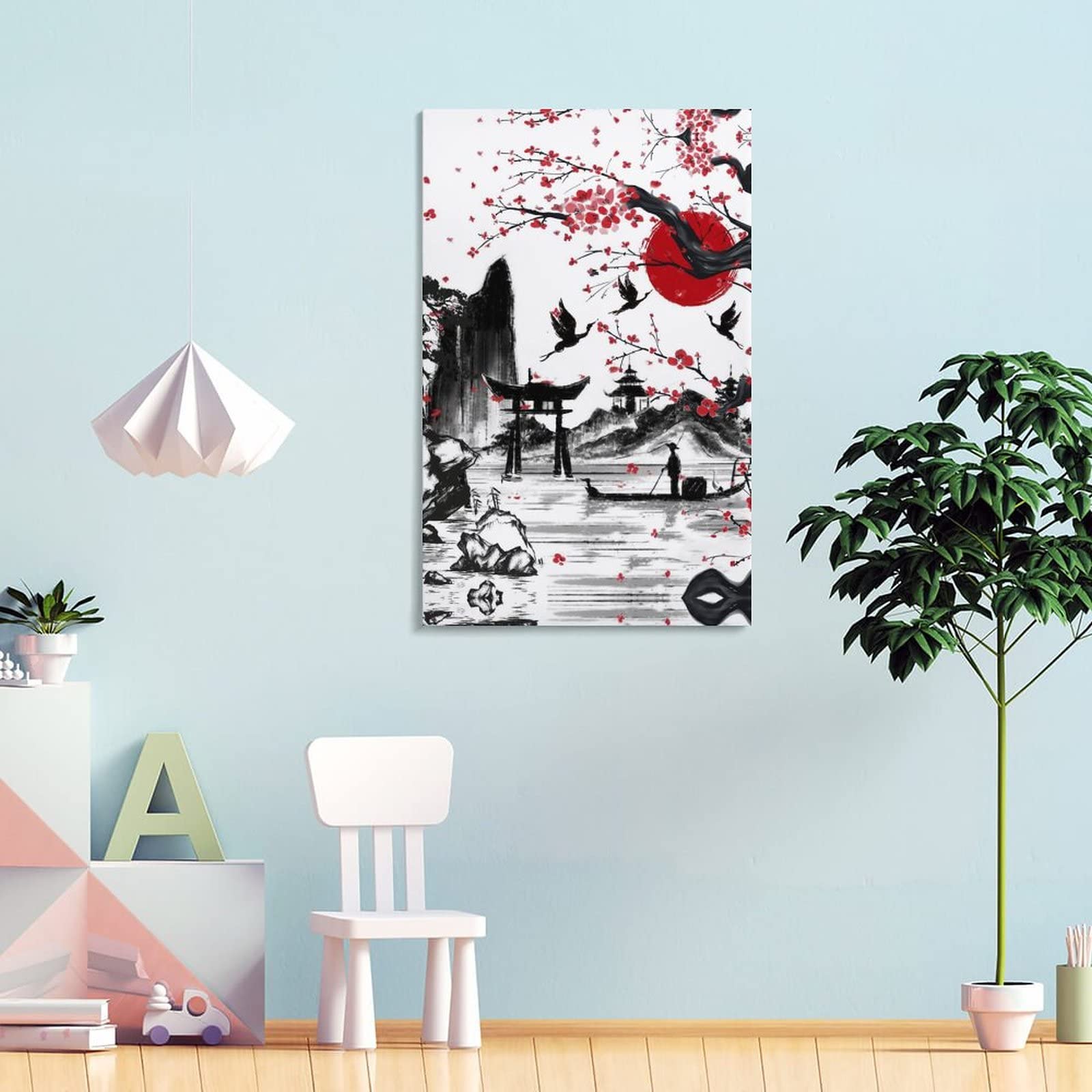 momorin 絵画3点 Amazon.com: Vintage Japanese Style Wall Decor Poster for Home