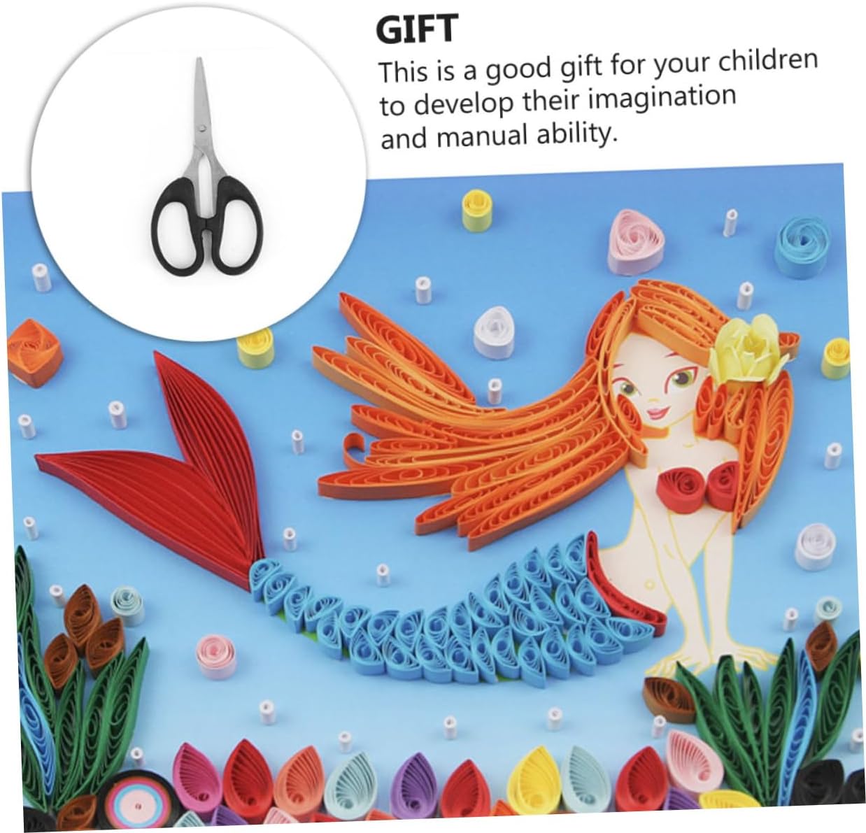 TEHAUX 13-Piece Gradient Paper Quilling Kit for DIY Crafts Includes Tools and Strips for Beginners for Holiday Decorations and Creative Projects