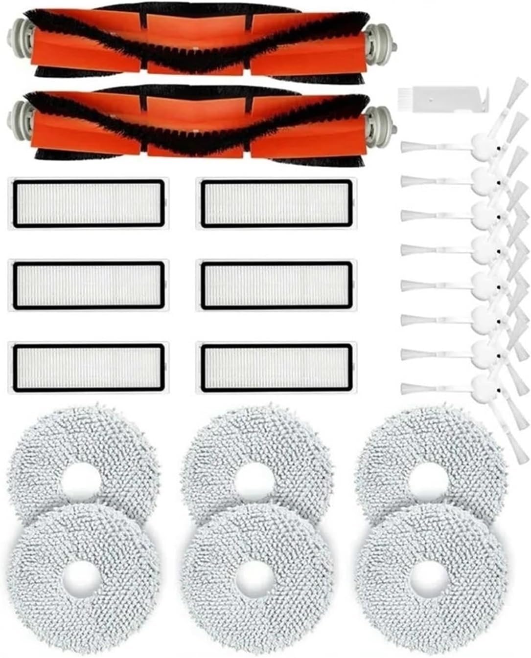 Xiaomi Robot Vacuum Accessories - Compatible With S10+ / S10 Plus - Main Side Brush, Hepa Filter, Mop Cloth Pads, Spare Replacement Parts