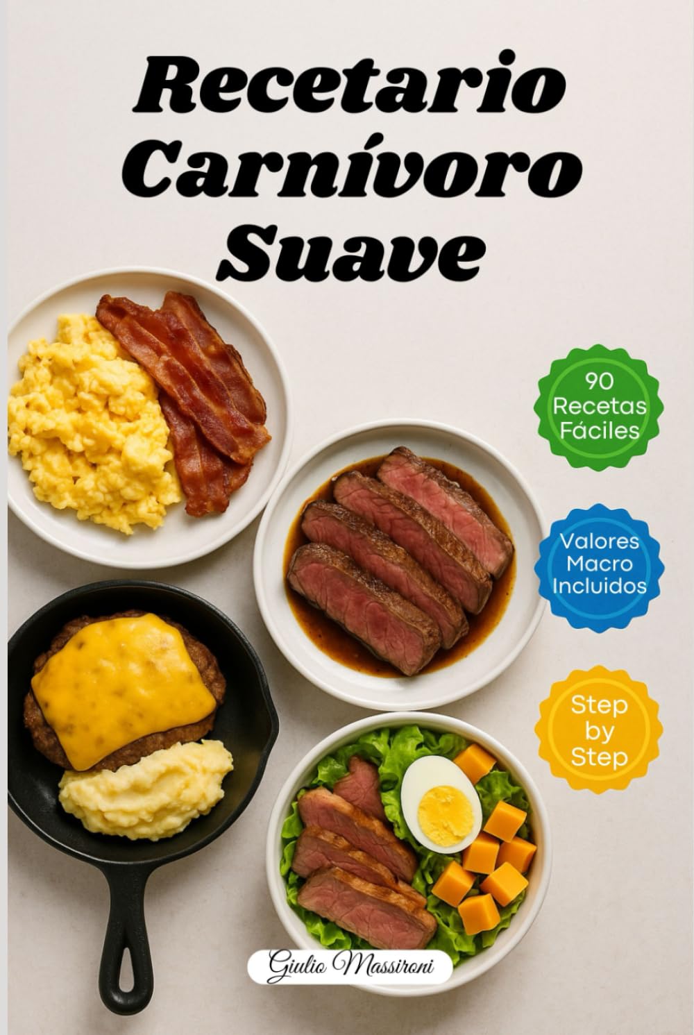 Recetario Carnívoro Suave: 90 Recetas Carnívoras Rápidas y Fáciles con Macronutrientes e Instrucciones Paso a Paso