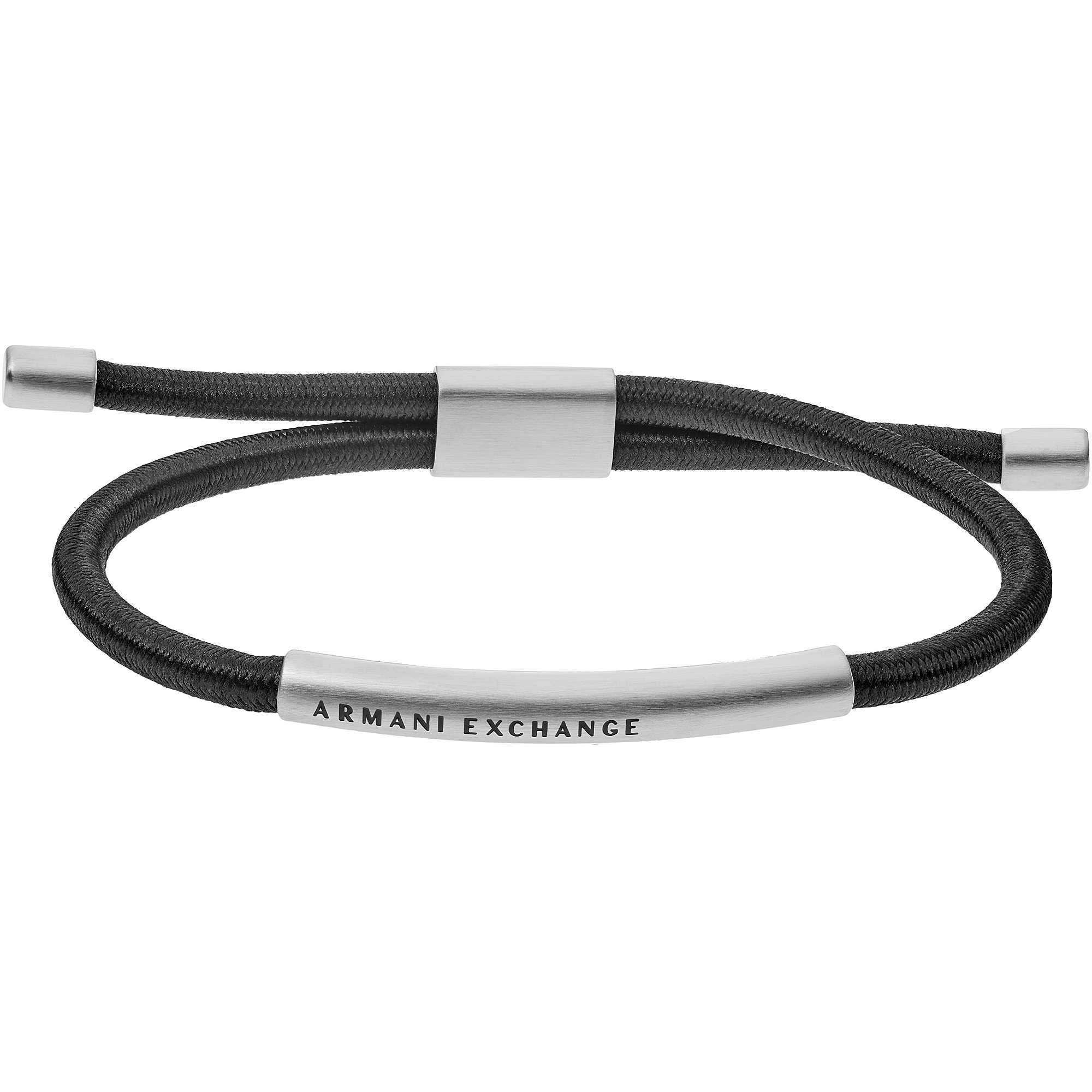 Armani Exchange Multicolored Steel And Eco-Leather Bracelet