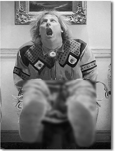 Divertido póster de arte de comedia para pared de baño, decoración de pared de baño, impresiones en lienzo de película en blanco y negro para colgar