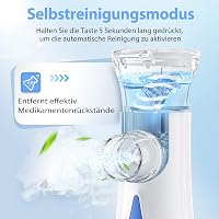 JOSSIS Ultrahalk Inhalátor Felnőtteknek és Gyermekeknek - 1-5µm Részecskeméret, Állítható Porlasztás, Újratölthető, Kék 5