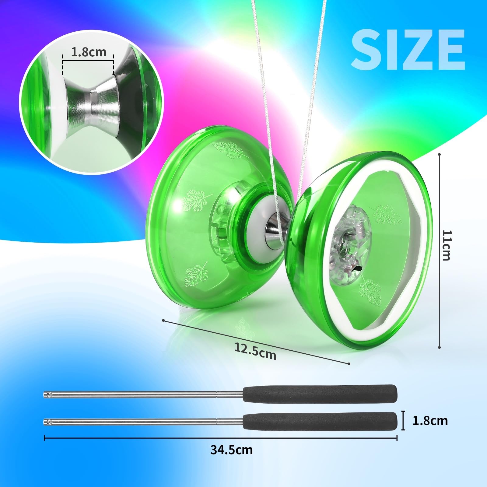 Diabolo LED Avec Roulement à Billes, 4,5 Mm - Kit De Jonglage