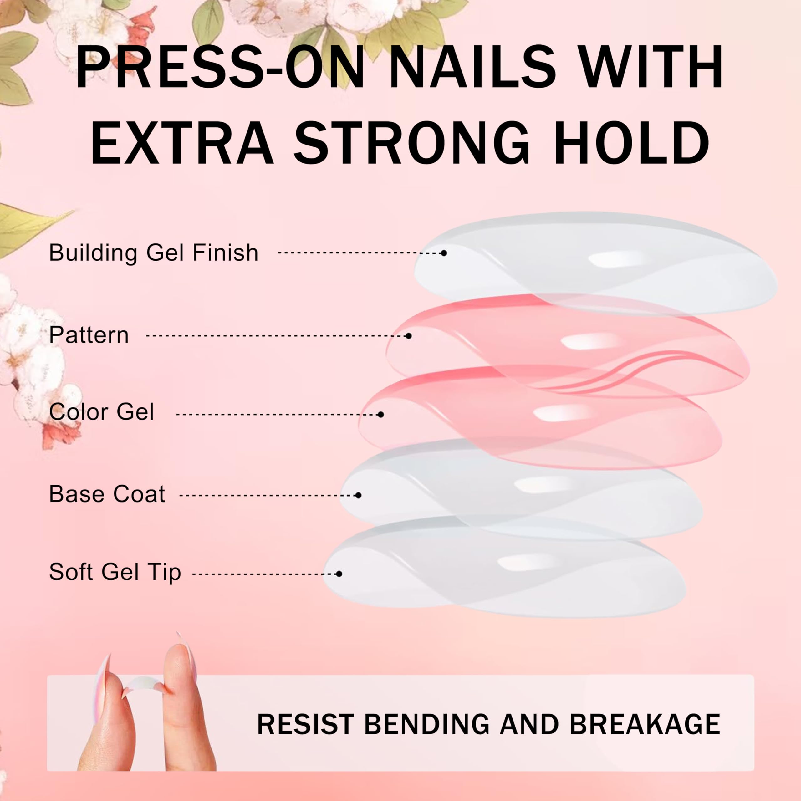 240 sztuk sztucznych paznokci do naklejenia, migdałowe, francuskie, krótkie, sztuczne paznokcie, zestaw z 2 pisakami do paznokci – Full Cover Fake Nail Gel naturalny i przyjemny do paznokci (Almond