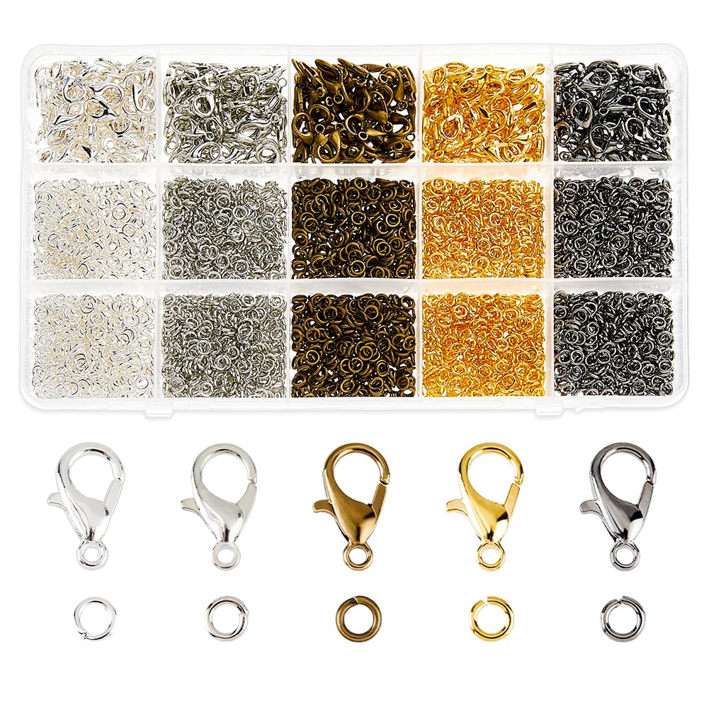 Fermoirs mousquetons et anneaux ouverts en laiton alliage apprêts fabrication bijoux