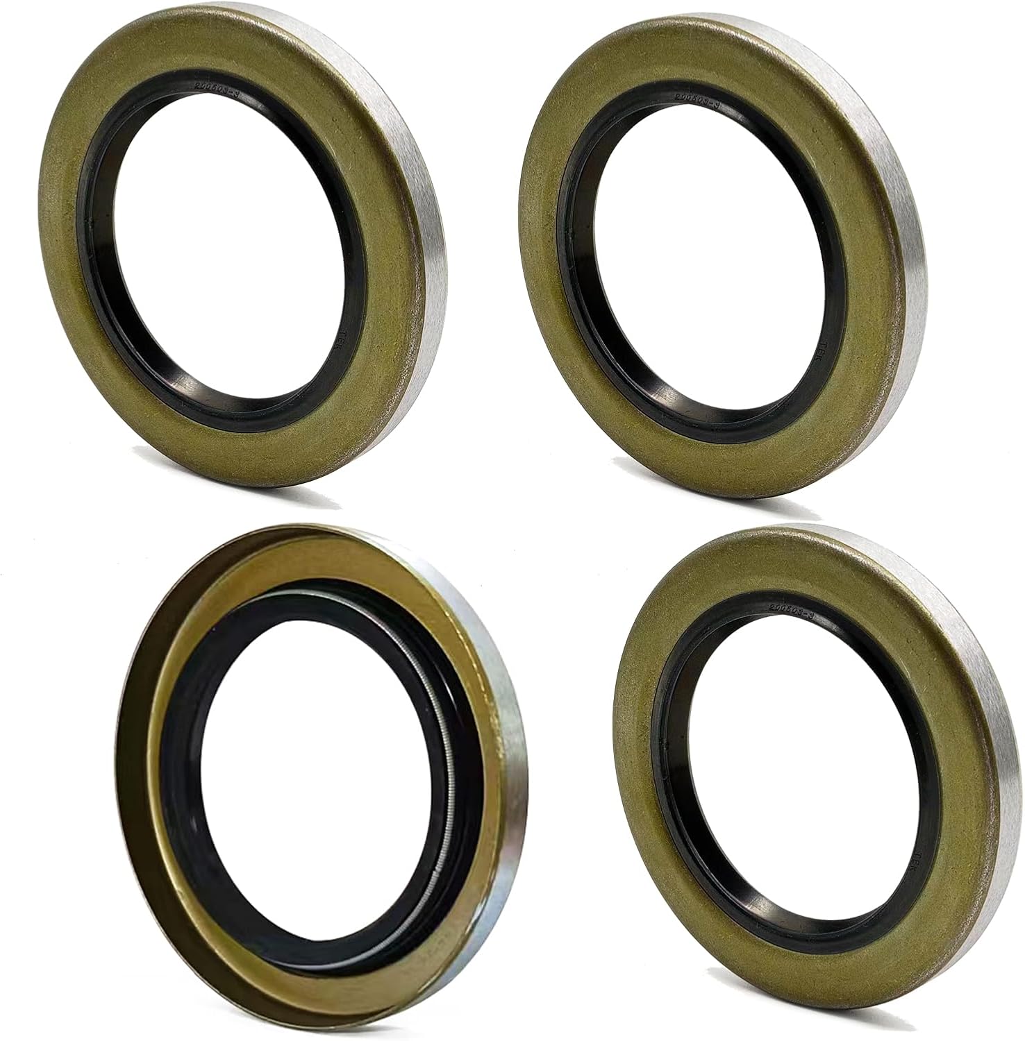 Stymart 2.25" ID x 3.376" OD Double Lip Grease Seal, Hub Wheel Grease Seal, Compatible with Dexter Texcom RV Trailer 5200-7000lb Trailer Axles D42, Replacement OE: 01003600, 10-36, 22333TB (4 pcs)