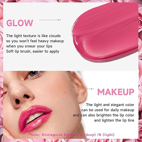 Miniatura 7 de TheFellie Tinte para brillo de labios, 3 colores de cápsulas, 3 unidades, cápsula colorida, húmeda, impermeable, de larga duración, hidratante,