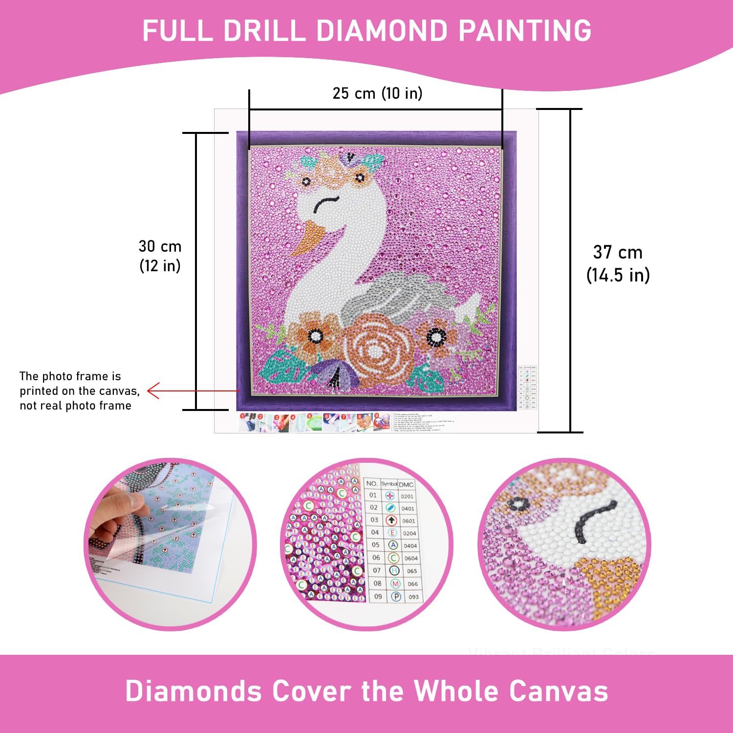 Sylans Diamond Painting Kit For Adults - 12x16 Inch Full Round Drill Animal Art DIY Home Decor