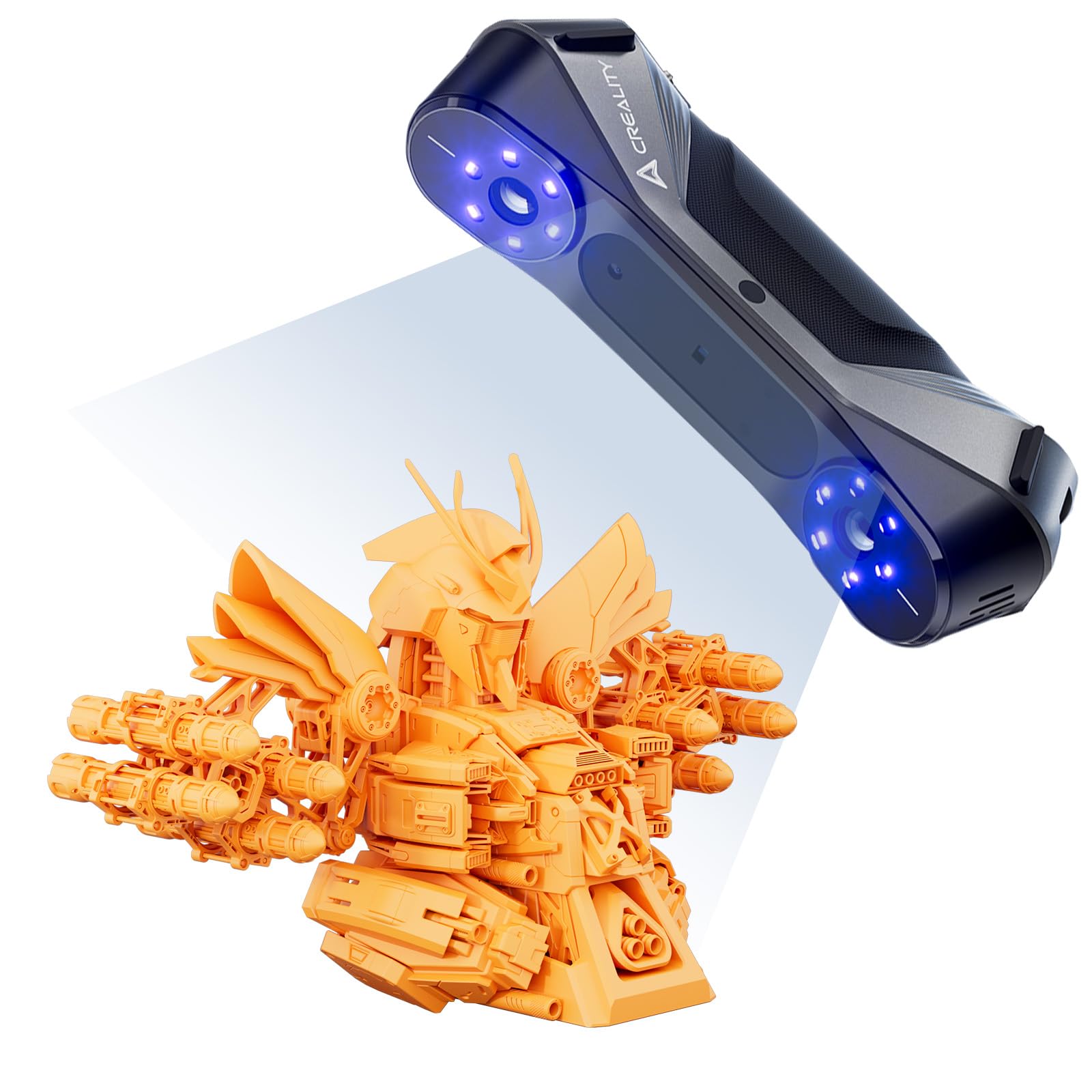 Creality Scanner 3D CR-SScan, Raptor per stampanti 3D multiriga, con tecnologia Blue & NIR, precisione 0,02 mm, tracciamento anti-agitazione, supporta oggetti da 5 a 2000 mm per Windows Mac
