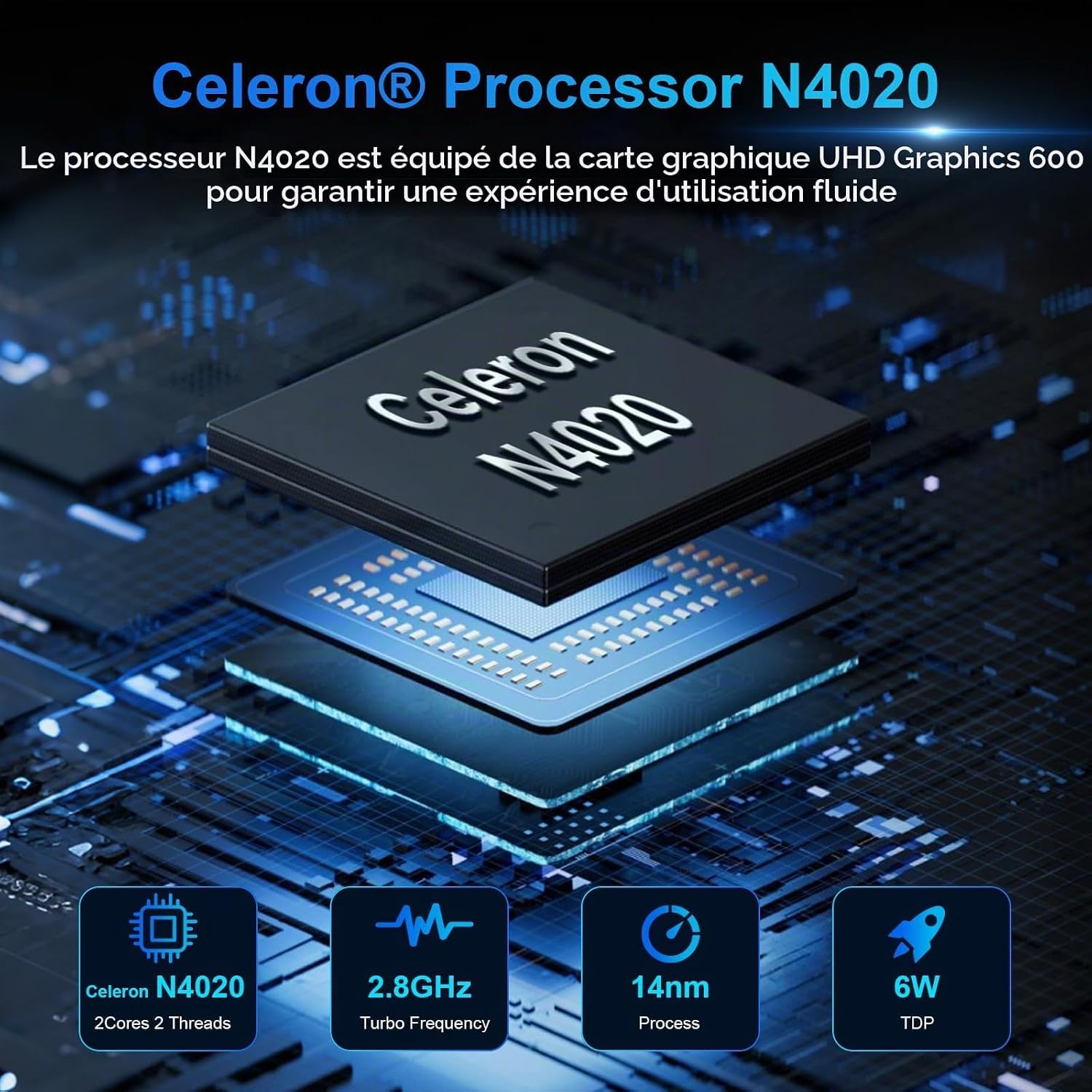 Computer portatile touch pieghevole a 360° - 11.6 pollici, PC portatile 6 GB RAM 128 GB SSD Celeron N4020, schermo IPS 1366 x 768, laptop per studi lavoro tempo libero, computer con pellicola per