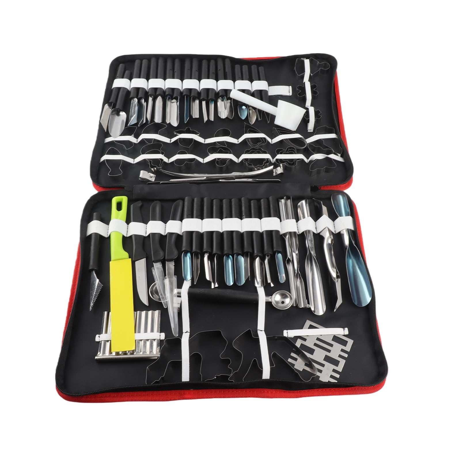 Juego de herramientas de tallado culinario, 80PCS / Set Juego de herramientas de pelado de tallado culinario portátil Guarnición de corte Juego de herramientas de tallado en rodajas para alimentos de