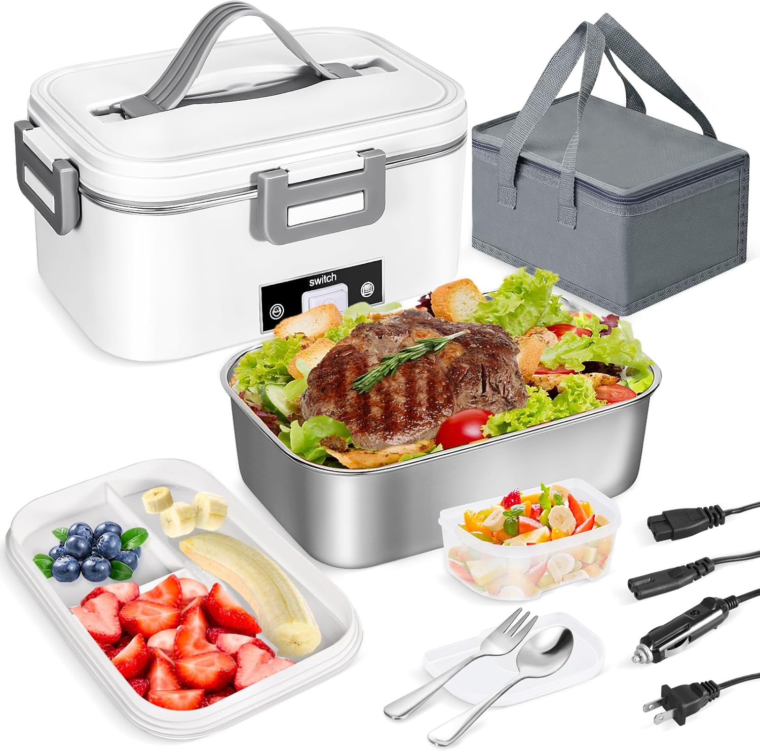 WinGaYe Electric Lunch Box for Adults,80W Faster Food