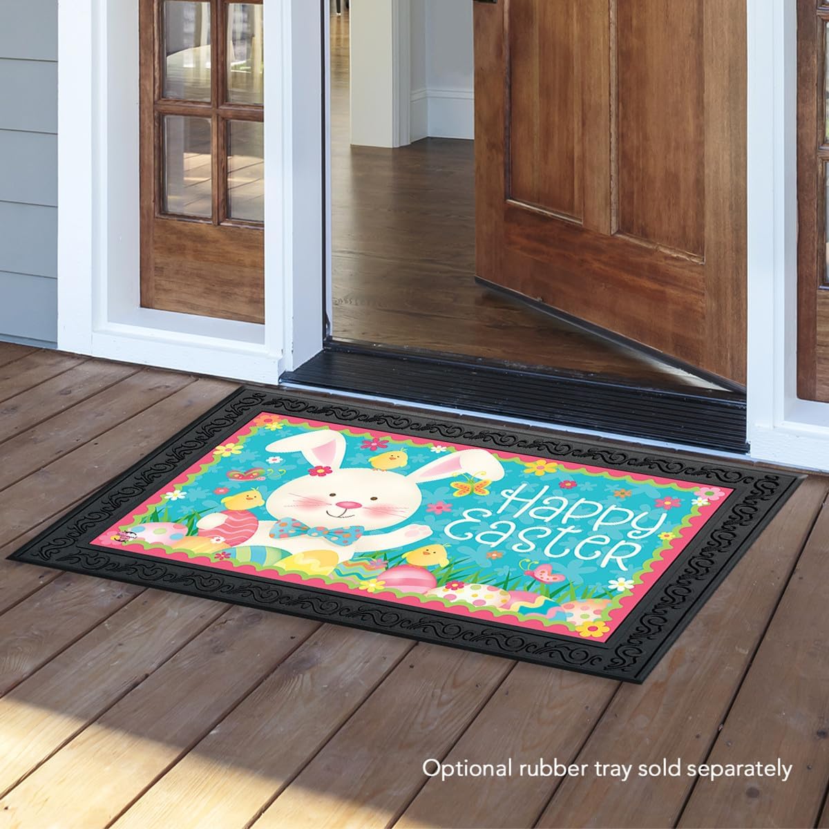 Briarwood Lane Easter Bunny and Chicks Primitive Doormat