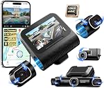 AZDOME M660 360° 4 Canal Dash Cam, intégré 128GB eMMC, 2K+1080P*3 Dashcam Avant et Arrière à gauche à droite, commande vocale, 5G WiFi Caméra Dash pour les voitures avec 4 Objectifs réglables, IR Vision nocturne