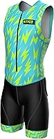 Wixen Men's Breathable Padded Triathlon Suit - Quick-Dry Compression for Swim Bike Run Triathletes