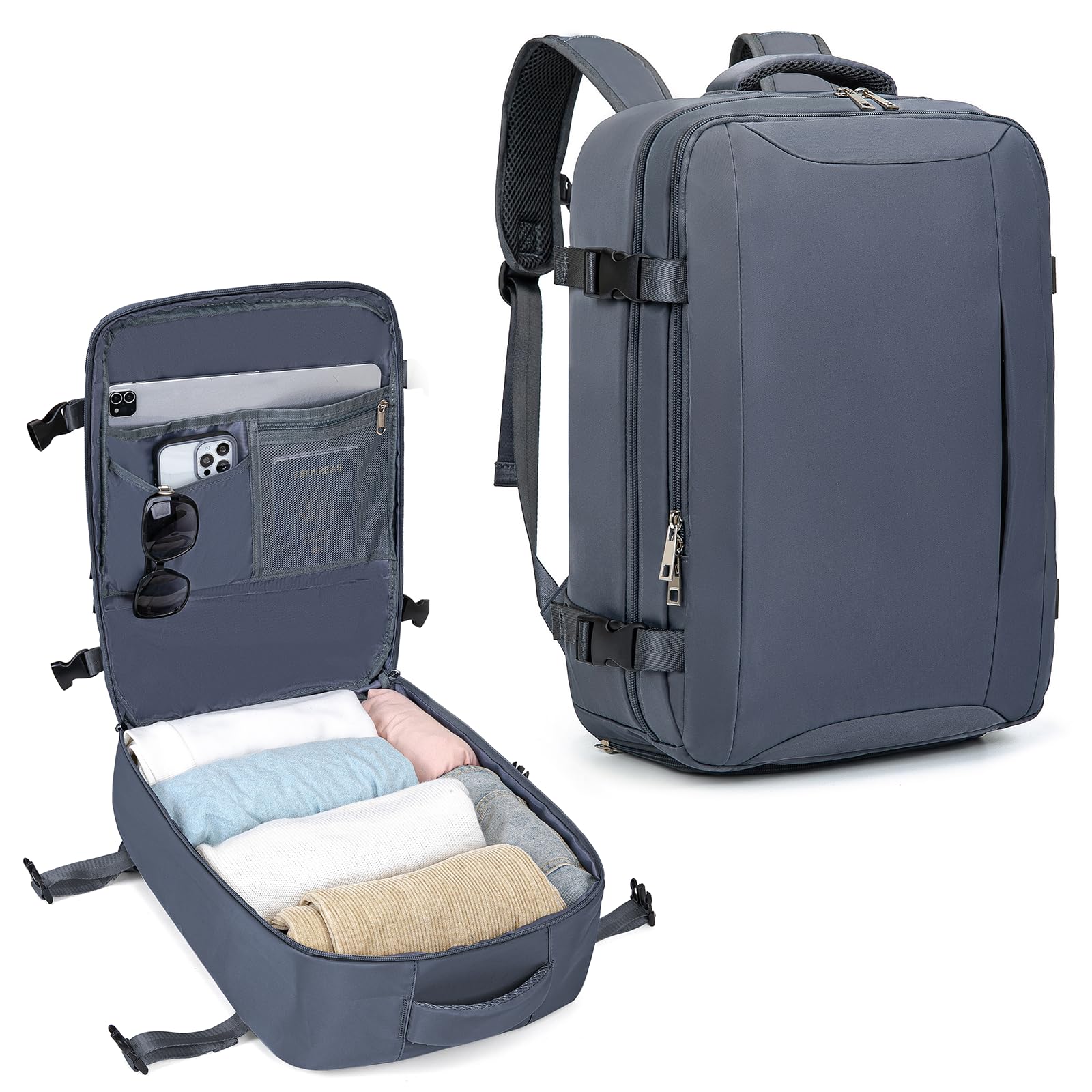 VMIKIV Bagaglio a Mano 40x20x25 per Ryanair Zaino da Viaggio Aereo Piccolo Borsa da Cabina per Voli Zaino Donna Uomo,14 Pollici Zaini Porta PC per Scuola Trekking Lavoro,Borsa Antifurto
