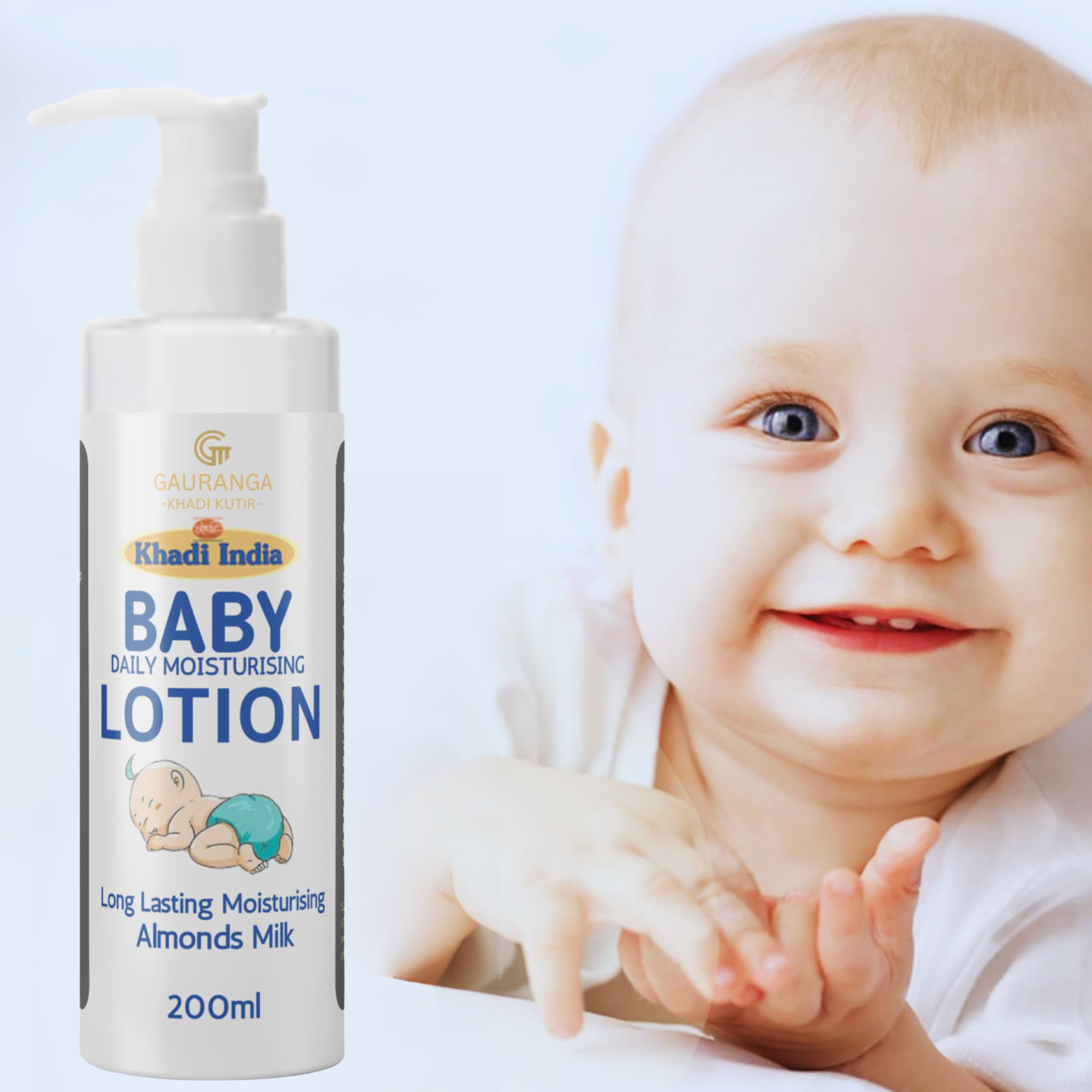Baby Daily Lotion, Suitable for baby’s delicate skin, Shea Butter and Vit E, Dermatologist Tested and Pediatrician Recommended, 200 ml