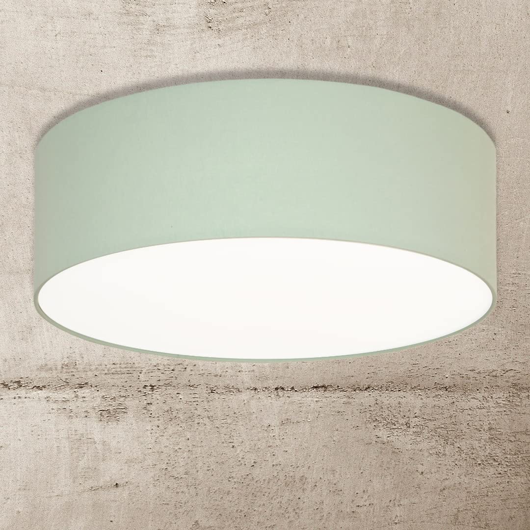 Plafoniera Soffitto YoungDECO Ø45cm - 4 Lampadine E27, Tessuto Naturale, Per Camera E Soggiorno - Foto 9