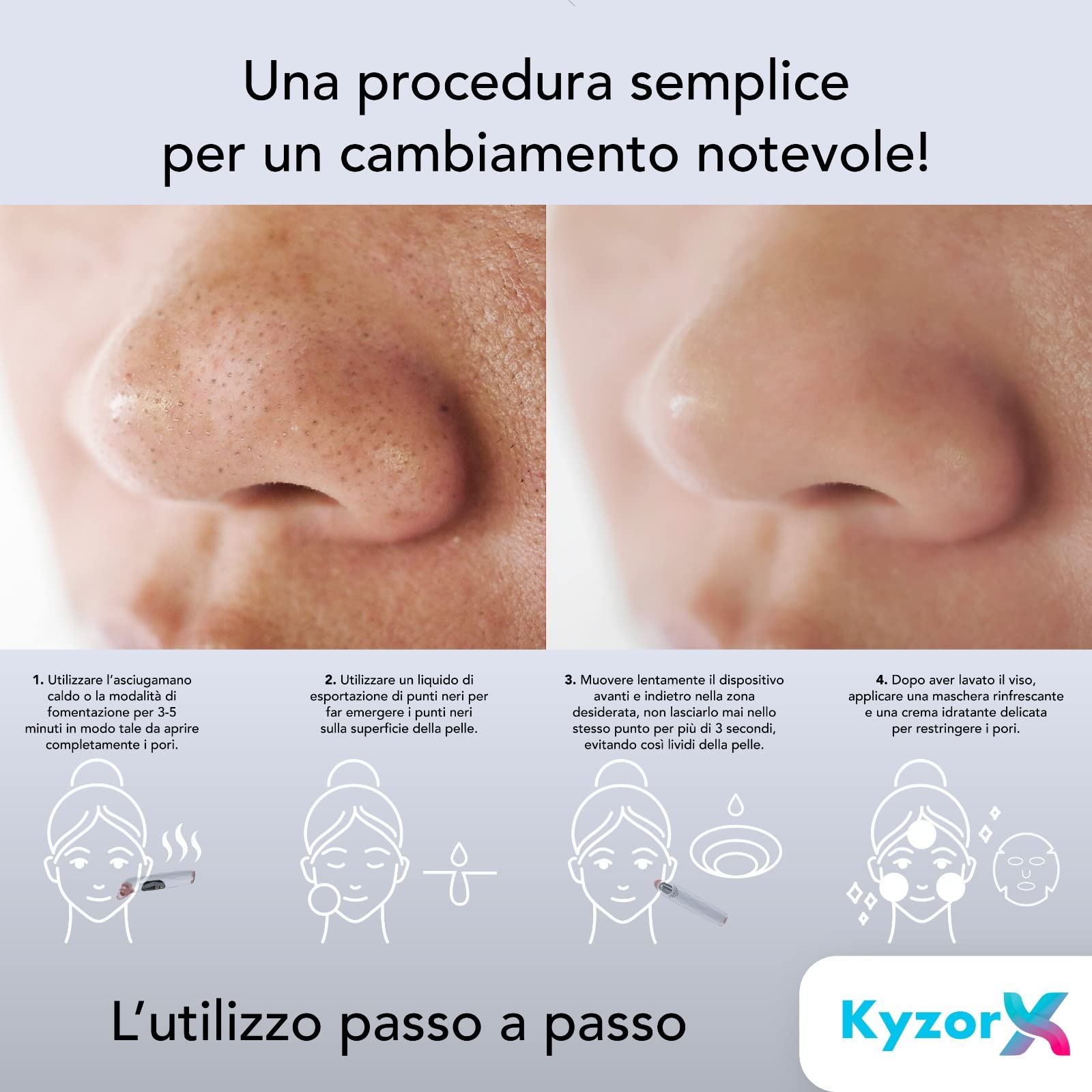 Aspiratore Punti Neri con Rullo di Giada Trattamento Professionale Pulizia Viso Rimozione Acne Set Skincare