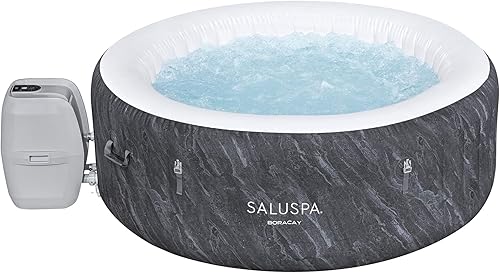 Miniatura 37 de Bestway SaluSpa Fiji Signature AirJet - Bañera de hidromasaje inflable para 2-4 personas, 71 x 26 pulgadas, spa portátil redondo con 120 chorros