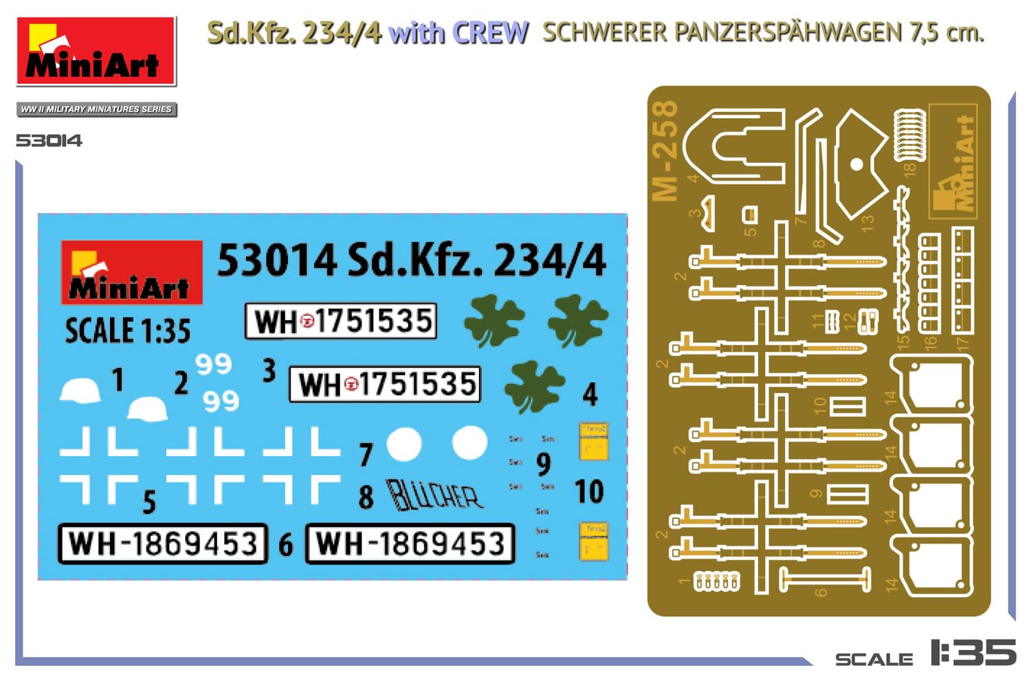 Miniart 1:35 - Sd.Kfz.234/4 Panzerspahwagen (7,5 cm) & Crew