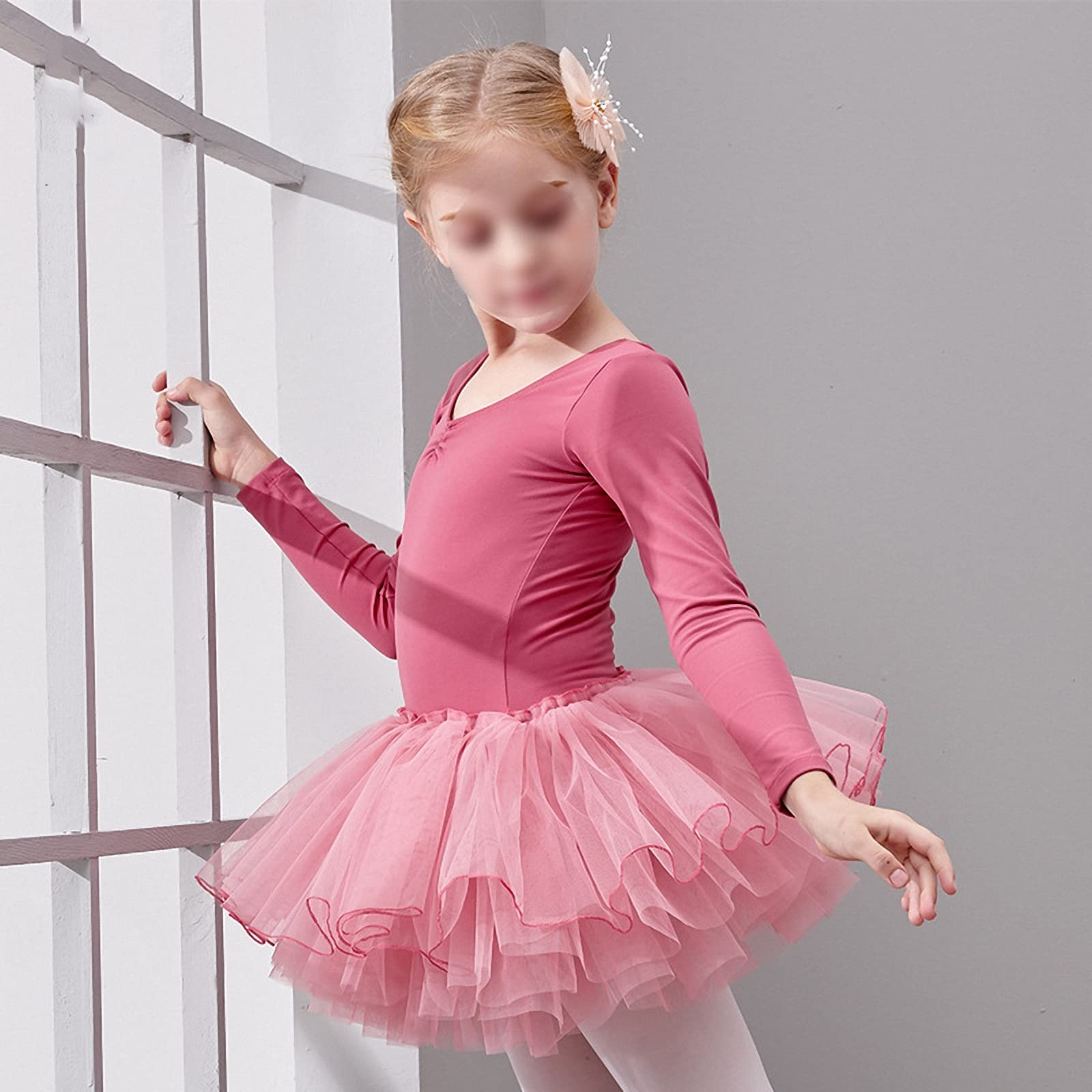 Costumi per spettacoli di Balletto per Bambini, gonne Tutu a Maniche Lunghe/Corte Primaverili e Autunnali per Ragazze, Body per la Pratica della Danza Classica Comodo