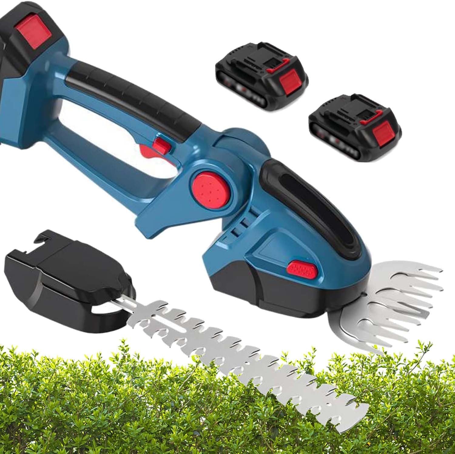 Portable Electric Shrub Cutter,Cordless Grass Shear,with 23cm Length Lawn Scissors and 12cm Width Lawn Scissors