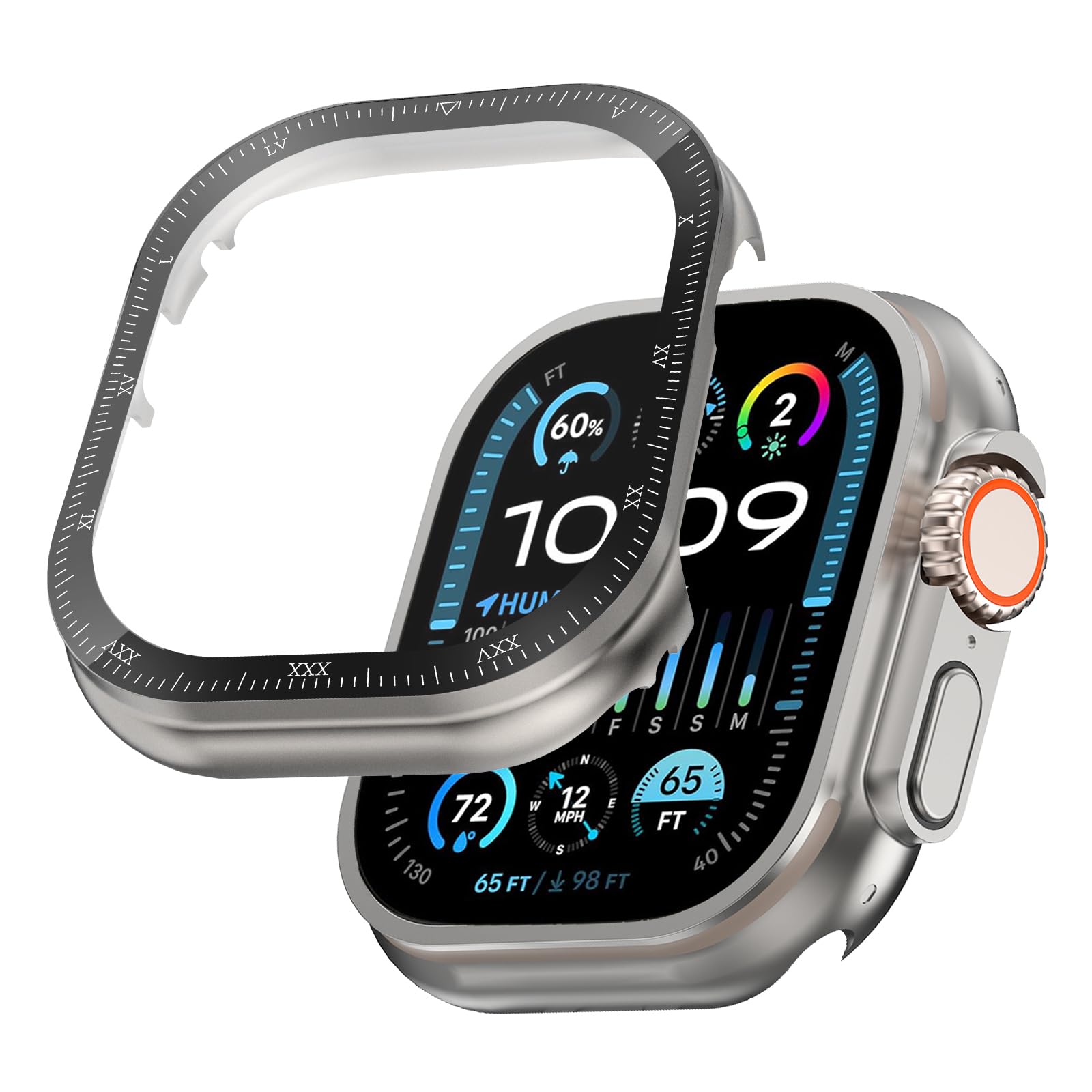 Screen Protector for Apple Watch Ultra 2 49mm/Screen Protector for Apple Watch Ultra 49mm Tempered Glass Case
