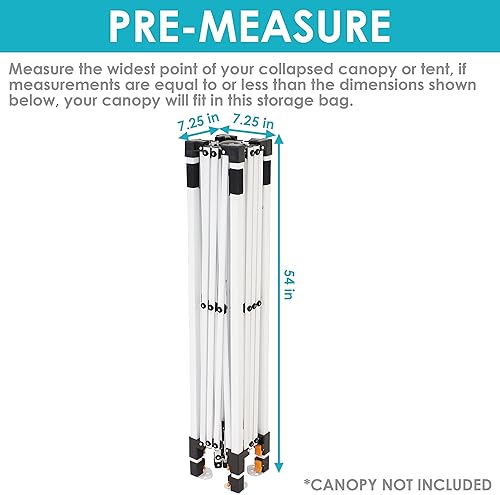 Miniatura 8 de Sunnydaze - Bolsa de lona grande  Bolsa larga de campamento para tienda de campaña o equipo  Almacenamiento de repuesto de toldo  Resistente  Negro