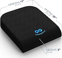 Vista 3 de Almohadillas de silla de ruedas ventiladas Everlasting Comfort para alivio de presión - Cojín de asiento de silla de ruedas de espuma viscoelástica