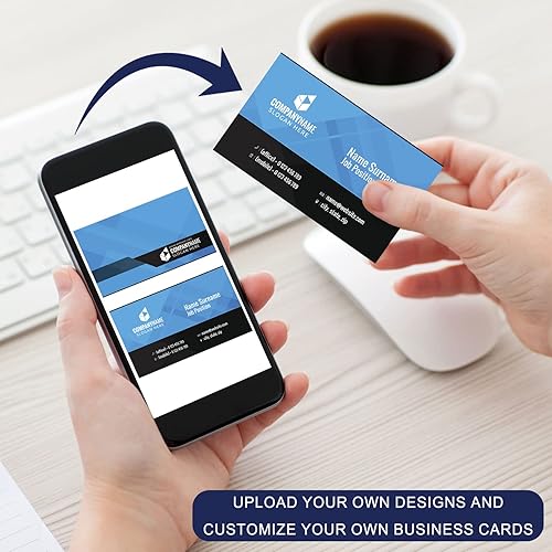 Miniatura 7 de Tarjetas de visita personalizadas, imprimibles con imagen de logotipo para pequeñas empresas, mujeres, hombres, impermeables, parte delantera y