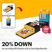 Vista 2 de KODAK Dock Era - Impresora fotográfica de escritorio de 4 x 6 pulgadas, 10 hojas, acoplamiento y Bluetooth para iPhone y Android, impresiones