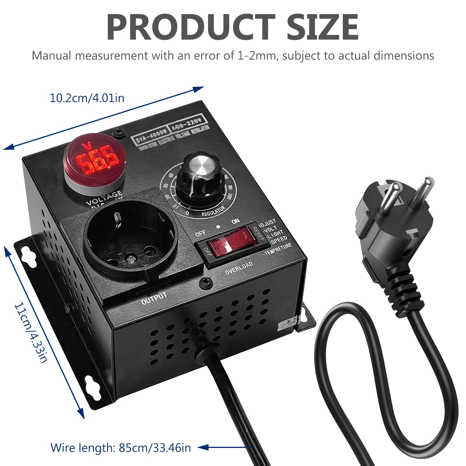 Régulateur De Tension, AC 220 V 4000w Variateur De Vitesse Pour Moteur, SCR Régulateur De Tension, Régulateur De Puissance SCR Dimmer Pour La Commande De De L'alimentation Électrique