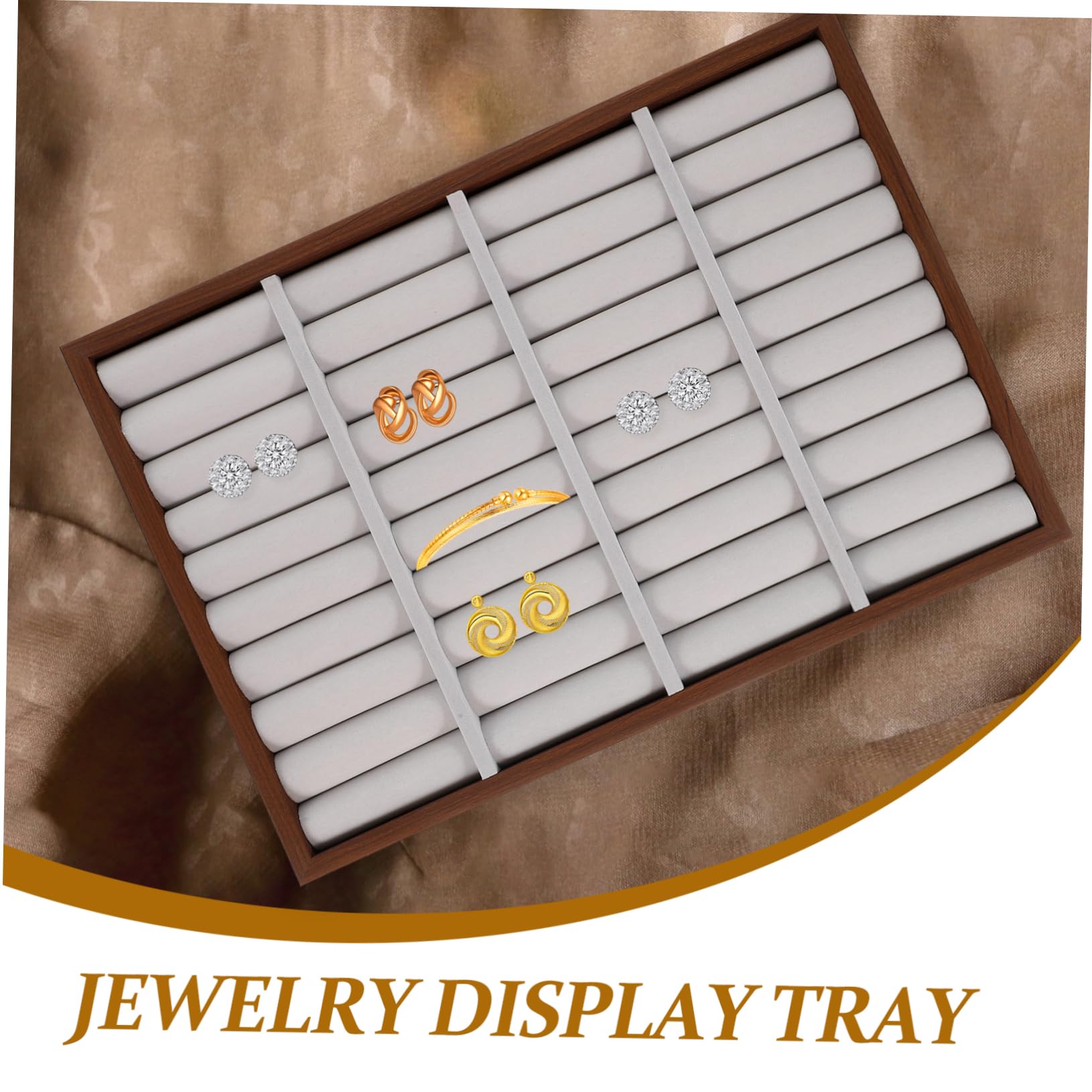 Plateau de Rangement pour Bijoux Support de pour Bracelets Anneaux et Boucles Oreilles pour Magasins de Détail