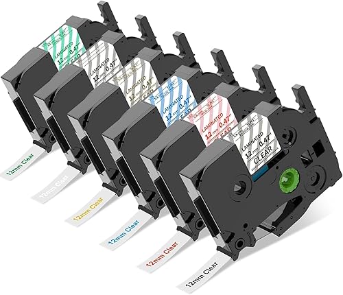 Vista 38 de Cinta de repuesto para rotuladora Brother P-Touch TZe 0.472 in 0.47 compatible con Brother P Touch Label Maker PT-D210 PT-H110 PT-D400AD