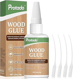 Wood Glue, 35g Heavy Duty Super Strong Clear Glue, Waterproof Heat Resistant Adhesive for Wood Bonding, Repair, Furniture, Plywood, MDF, Carpentry, DIY Kits