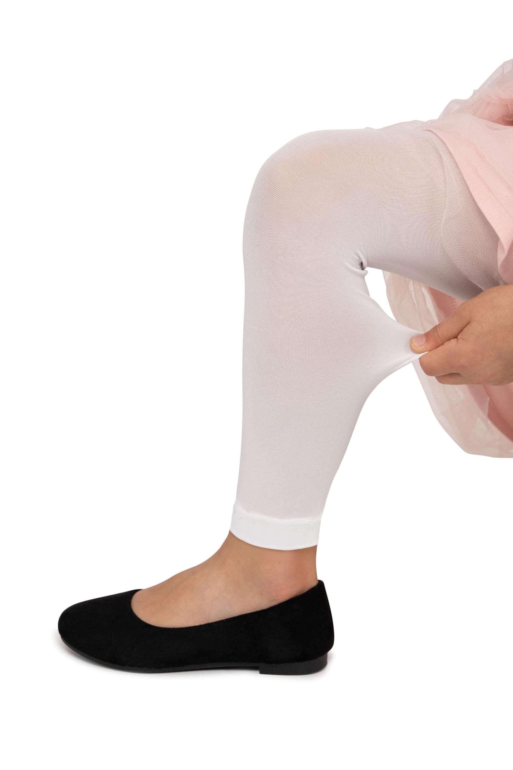 looksy Dziecięce, cienkie legginsy 7/8 dla dziewcząt, modne rajstopy bez stóp do spódnicy, sukienki, tuniki, dla dzieci, baletu, gimnastyki, szkoły, spodni, Alice