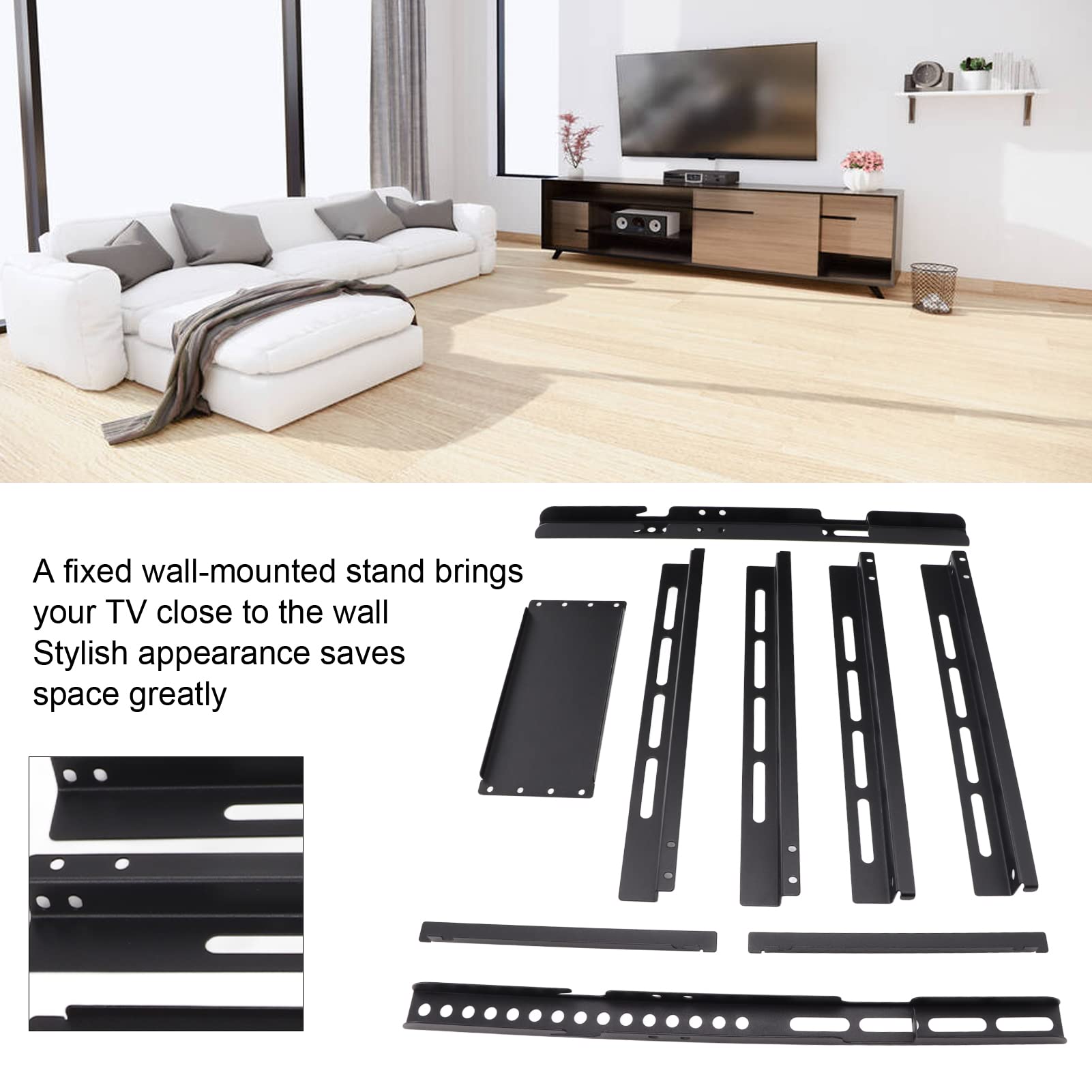 Cocoarm Soporte de Pared Fijo para TV de 22-75 Pulgadas, Capacidad de