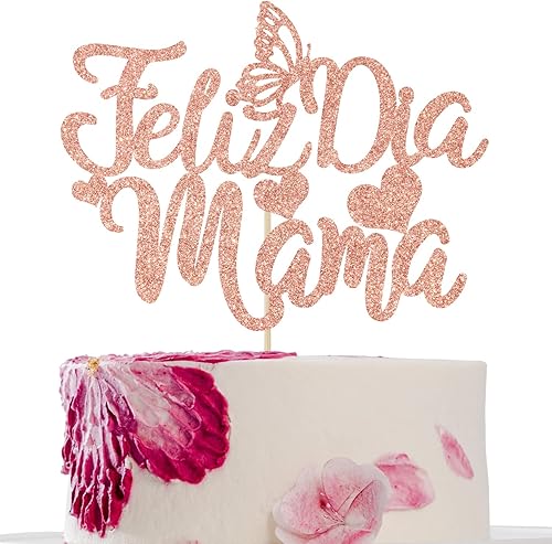 First Holy Communion Feliz Dia Mama - Decoración para tartas con texto en inglés "Best Mom Ever", decoración para el día de la madre