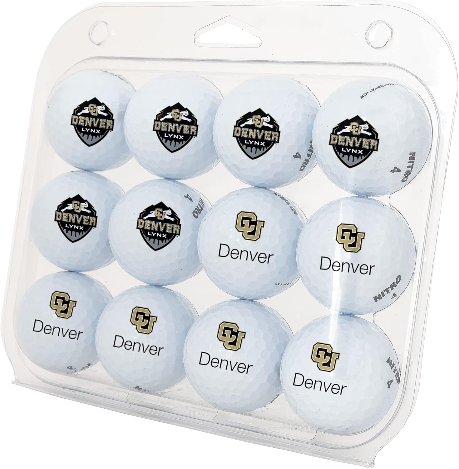 Desert Cactus University of Colorado Denver Golf Balls 12 Pack – CU Denver Lynx Full Color Dozen – Officially Licensed Sport Team Accessory