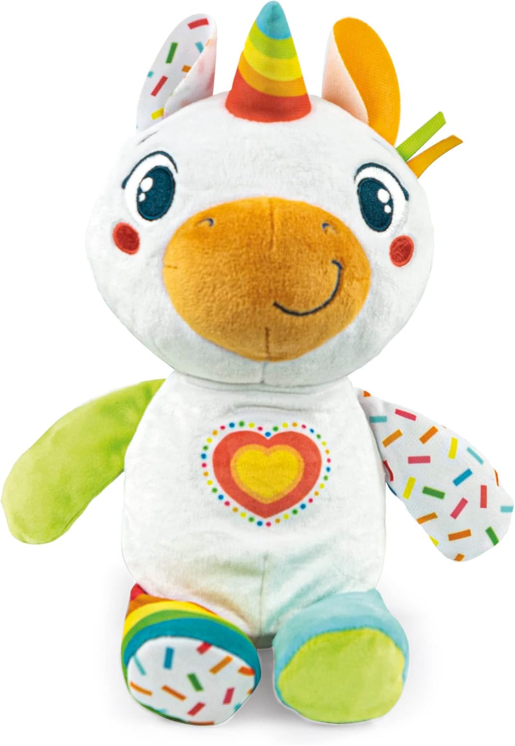 Clementoni Baby Laila Il Mio Unicorno, Peluche Interactivo Y Educativo, Niños A Partir De 6 Meses, Estimula El Desarrollo Multisensorial Y
