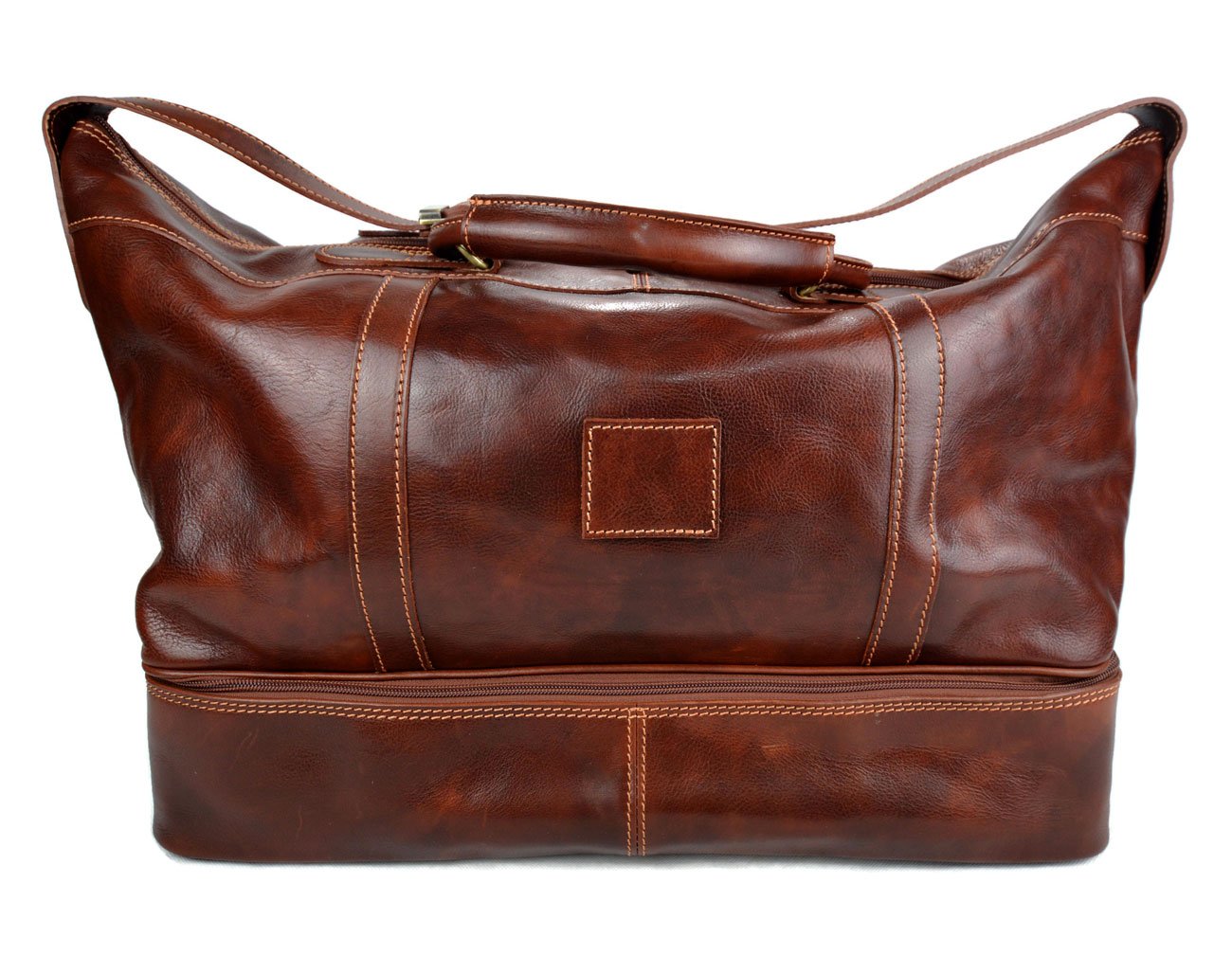 Reisetasche ledertasche sporttasche reisetasche leder schultertasche herren damen umhängetasche leder braun made in Italy