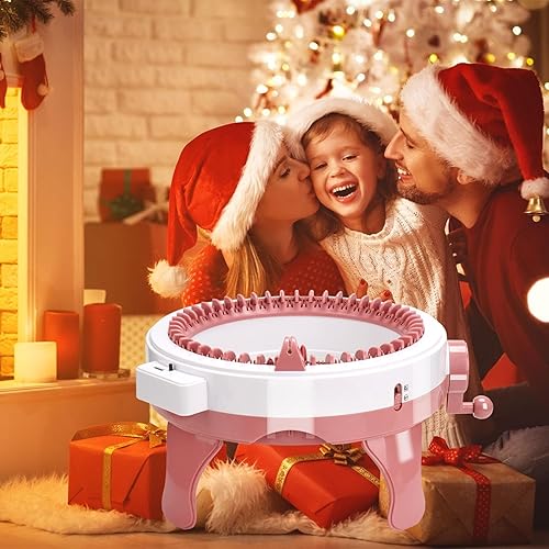 Miniatura 6 de Máquina de tejer de 22 agujas, telar de tejer inteligente, máquina giratoria de doble telar, adecuada para adultos, niños y principiantes (22A)