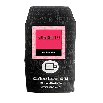 Amaretto Flavored Coffee, Specialty Arabica Coffee, Medium Roast, 12 ounce, Coarse