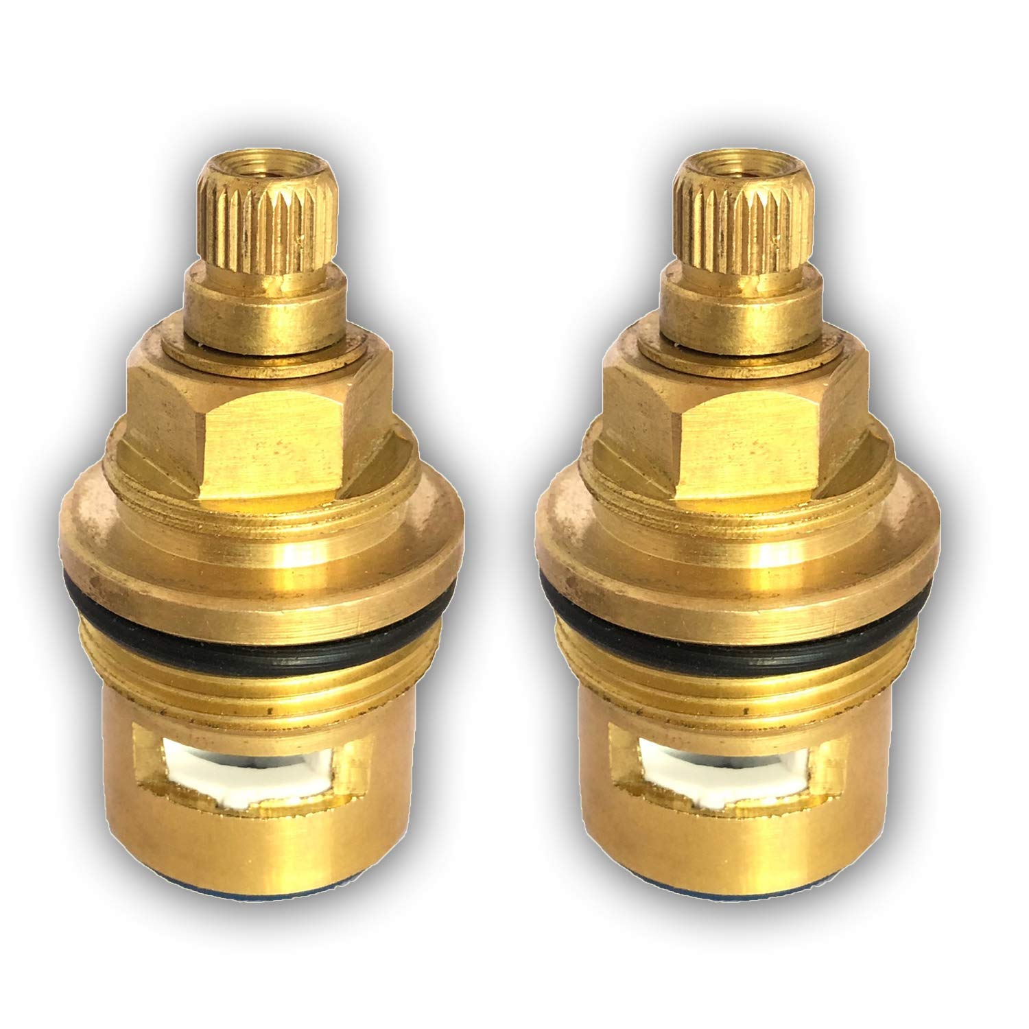 od @ Ceramic Disk Fitting Brass FLT Type 28 x 1.5 Spindle Spare Part for Taps Repairing Disc Tap Inner PRT Cartridge Suitable for Jaquar Flt (Florentine) Type Models Set of -2